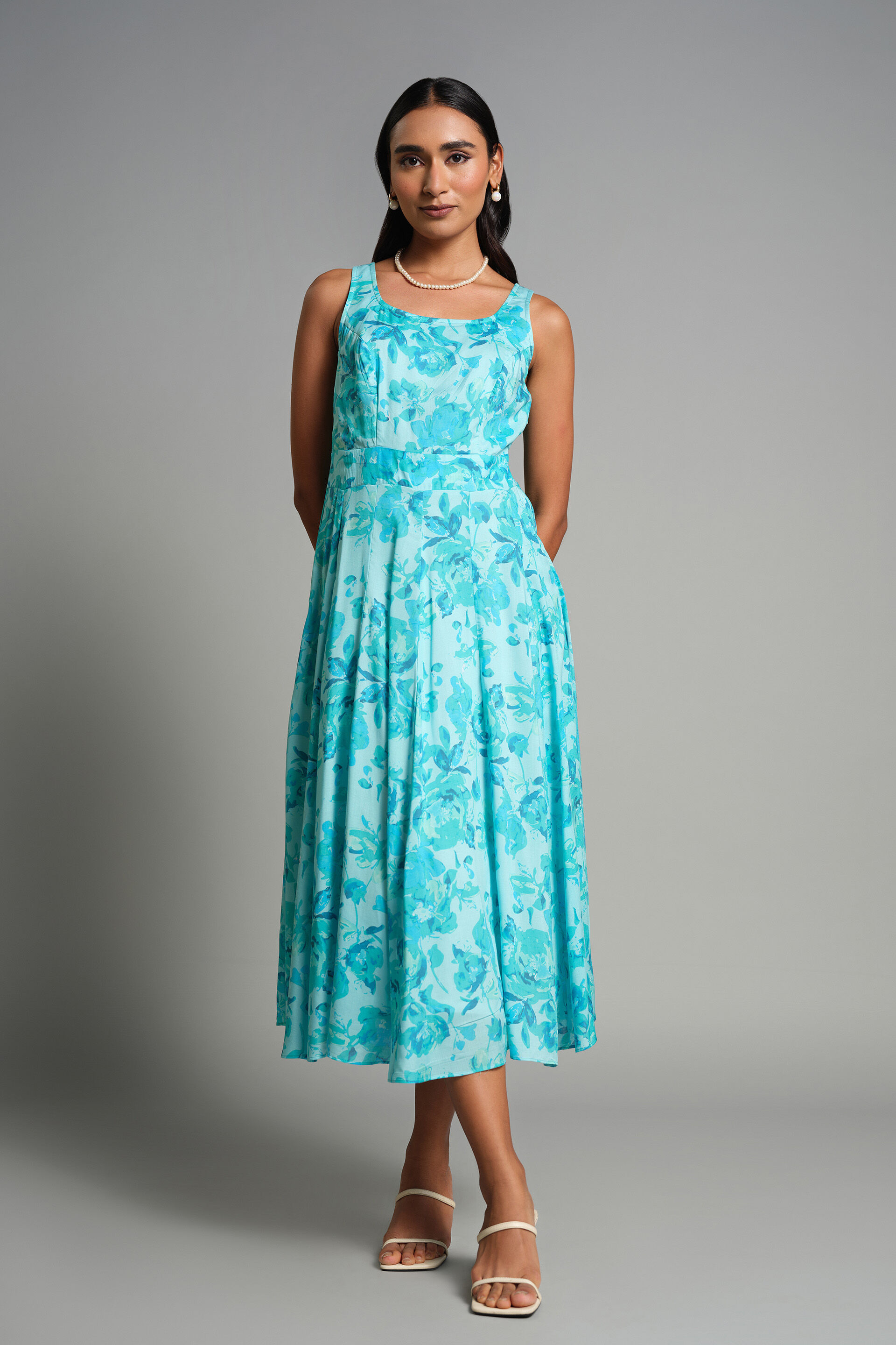 Dreamy Aqua Dress, Aqua, image 1